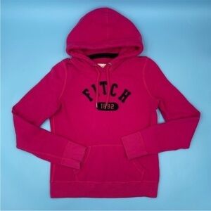 Y2K Abercrombie & Fitch Pink Hoodie Women’s Medium Vintage Logo Pullover